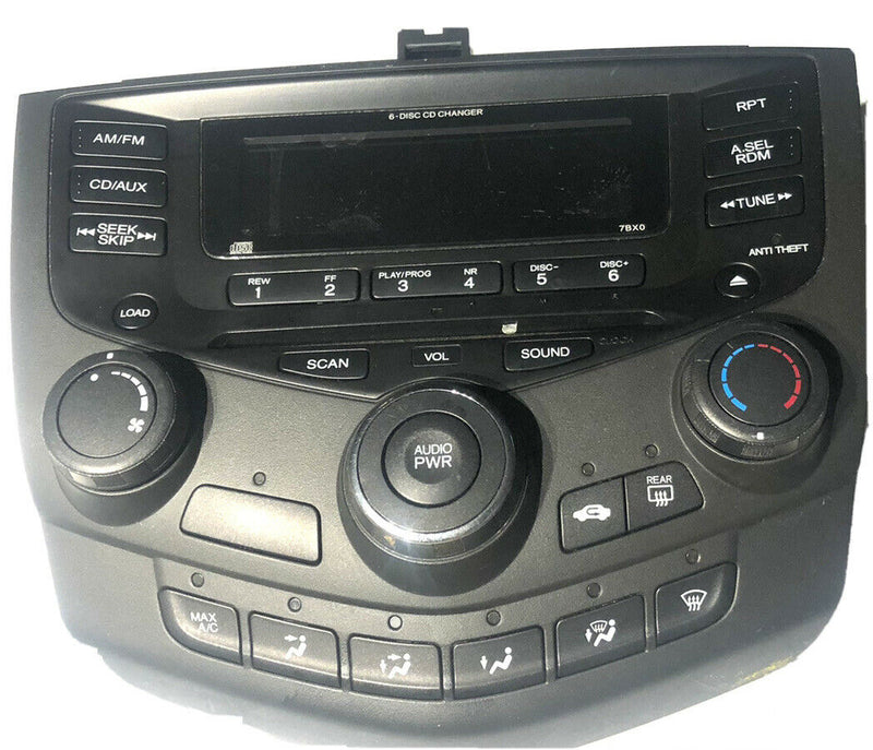 2003-2007 Honda Accord Radio 6CD Changer Climate Control Dual Zone Automatic OEM