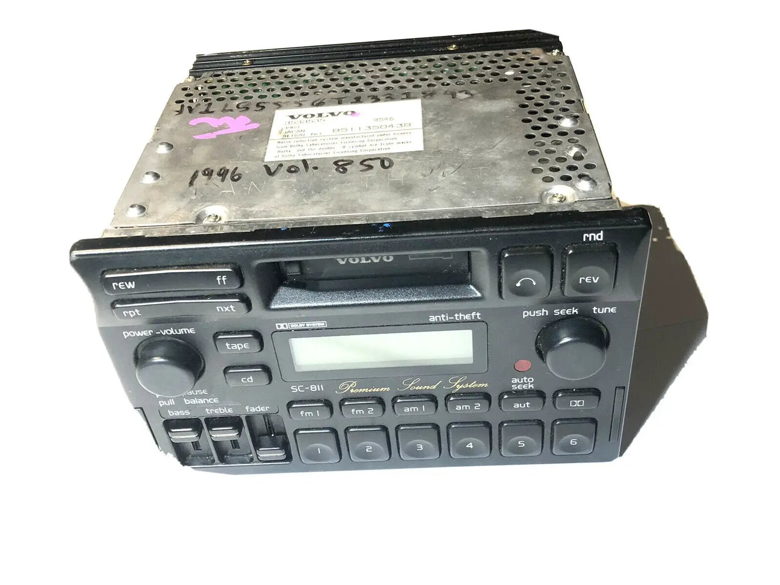 95 96 1997 VOLVO 960 CD AM FM RADIO TAPE PLAYER OEM 3533535 OEM 1995-1997 by VOLVO