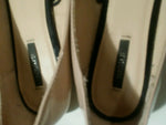 Forever 21 Cream & Black Patent Leather Bow Ballet Flats 8 sexy and comfortable.