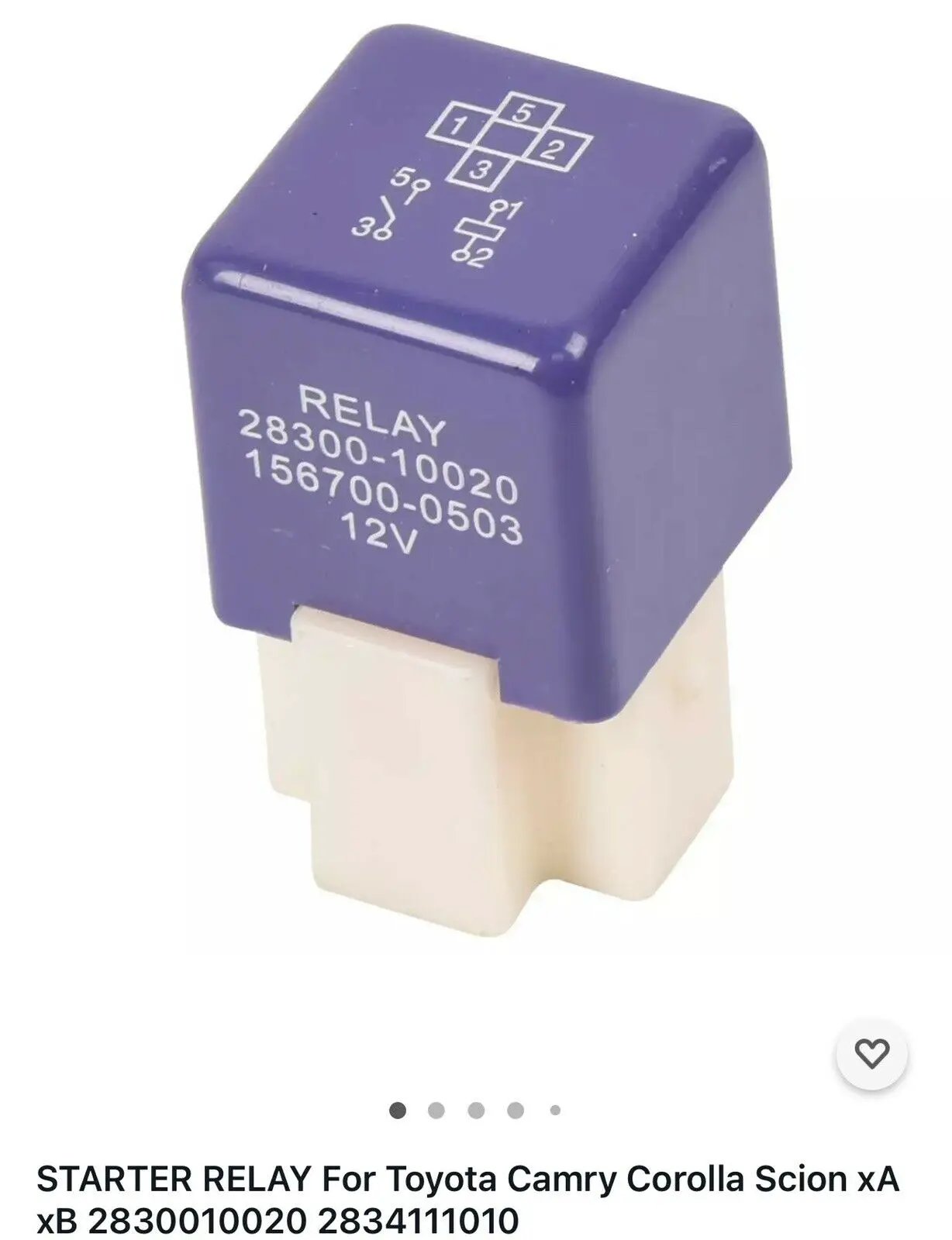 STARTER RELAY For Toyota Camry Corolla Scion xA xB 2830010020 2834111010 by TOPAZ