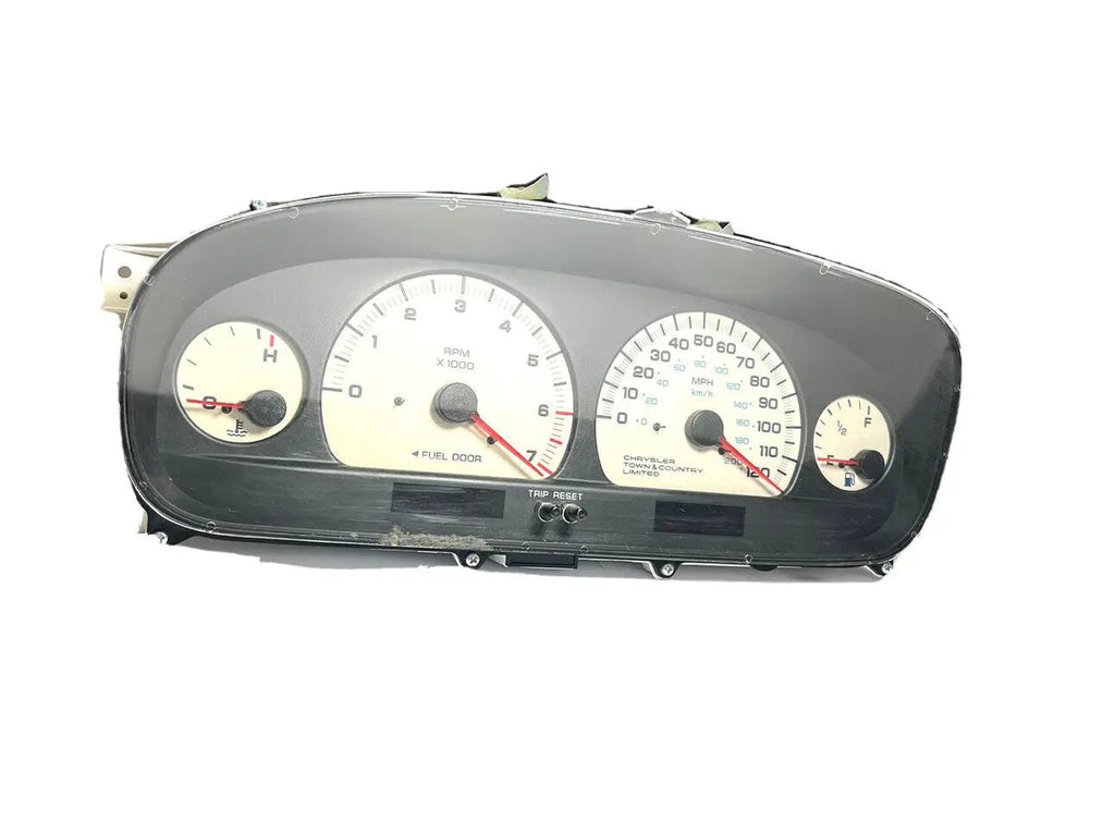 78K Miles Speedometer Cluster With White Faced Gauges 2000 TOWN COUNTRY 354747 by Chrysler