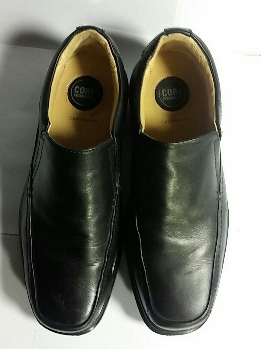 MEN'S BLACK SHOES SIZE 9 CRAFT & BARROW UPPER LEATHER CORE TECHNOLOGY RN#73277