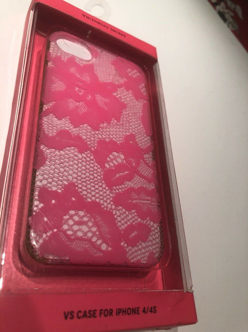 1 Victoria's Secret BLACK FLORAL LACE iPhone 5 5s Phone Hard Case Pink LOGO