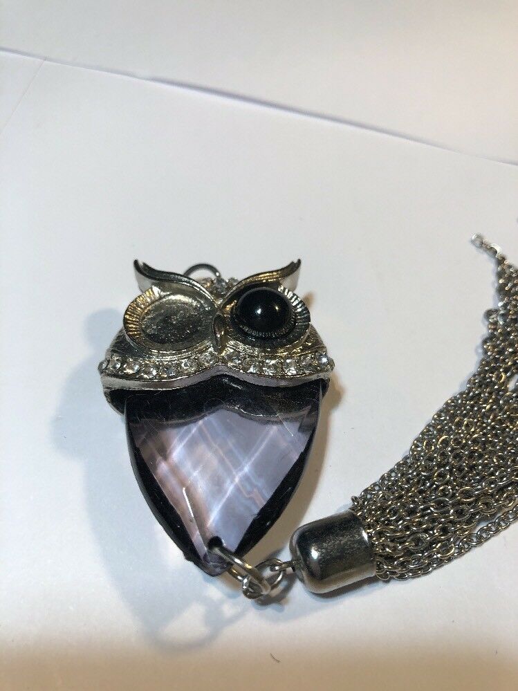 Vintage One Eye Owl Pendant