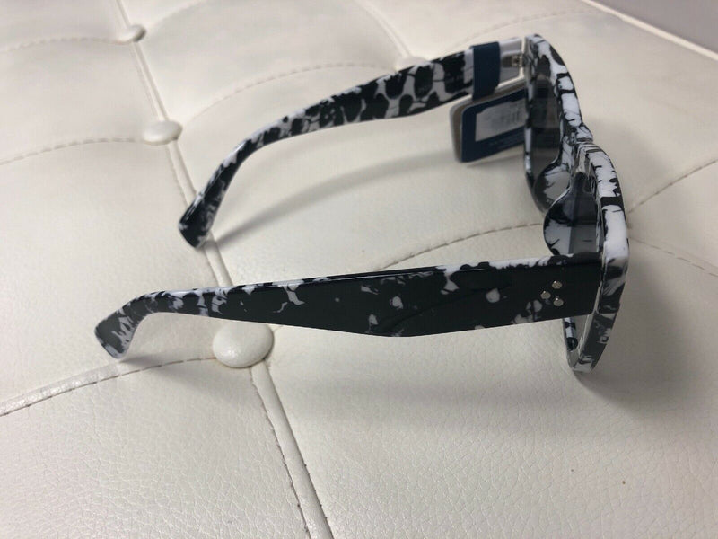 Falls Creek Black Marble, Silver Mirror Round Sunglasses NWT 100% UV Protection