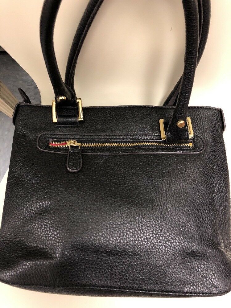 Anne Klein Black Satchel Bag Made From Quality Man Made Materials