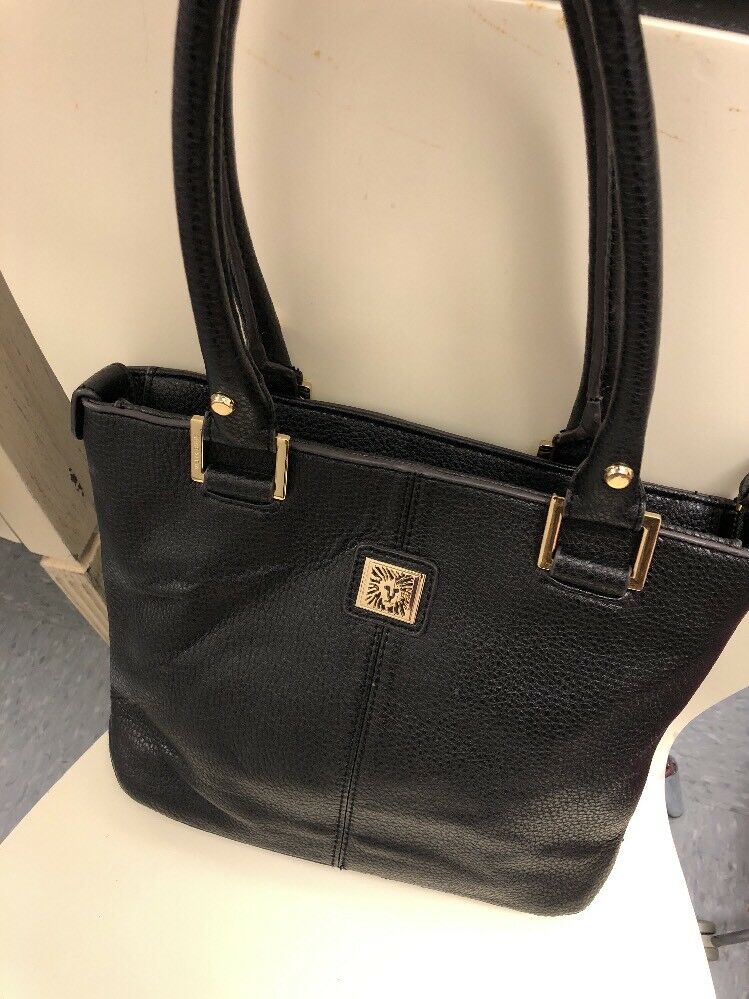 Anne Klein Black Satchel Bag Made From Quality Man Made Materials