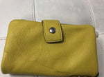 Clarks Yellow Fold Over Zip Around Wallet