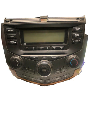 03 07 Honda Accord Single Cd Radio Dashboard Faceplate Trim Panel