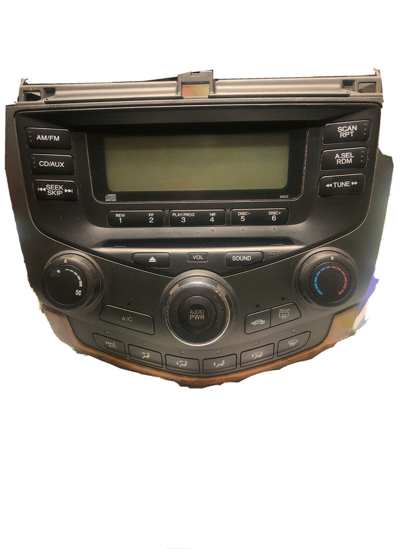 03-07 HONDA Accord Radio Single CD Player Face # 2AA1 "HO401A"