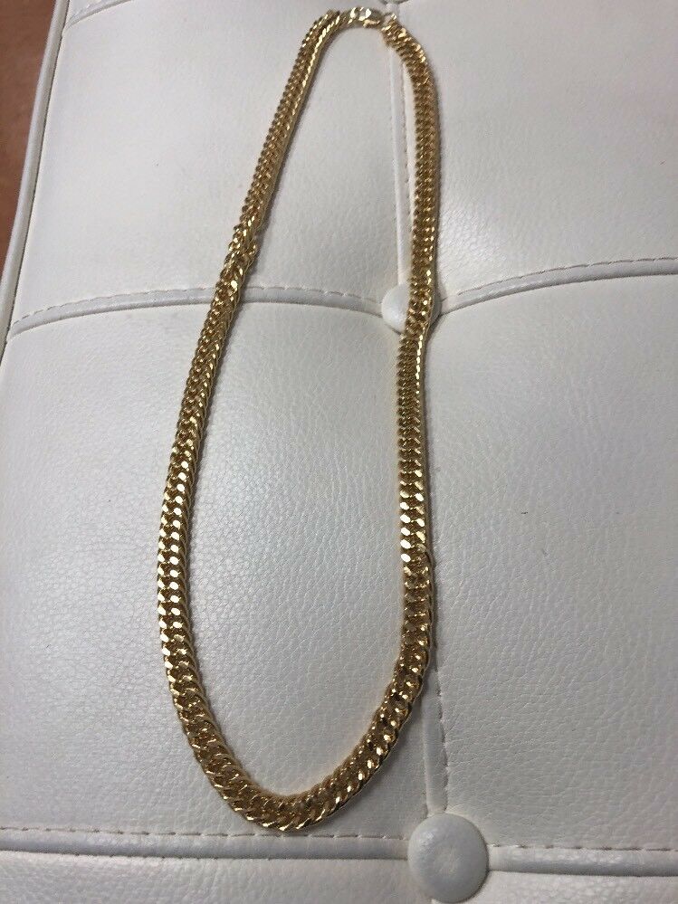 Vintage classic classy shiny Gold chain link Necklace 13-16 inch