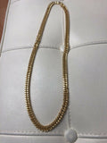 Vintage classic classy shiny Gold chain link Necklace 13-16 inch