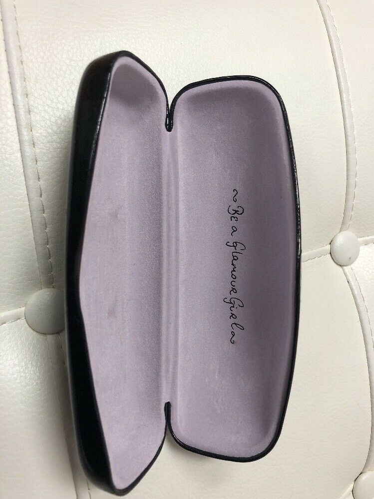 LULU GUINNESS BLACK HARD SHELL EYEGLASS CASE GUC