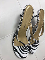 Collin Stuart Zebra Print Thong Slides 6.5