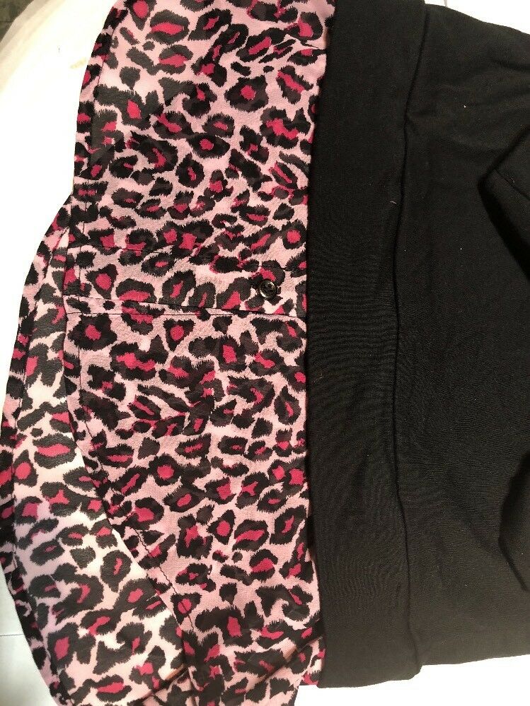 Youth Star Ride Leopard Print And Black And Pink Shirt Size 10/12