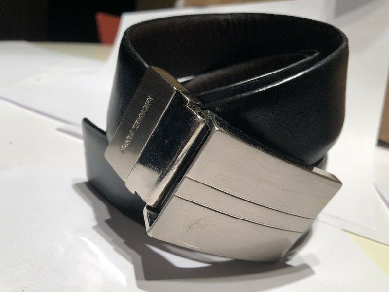 Michael Kors Black Leather Belt Size 40