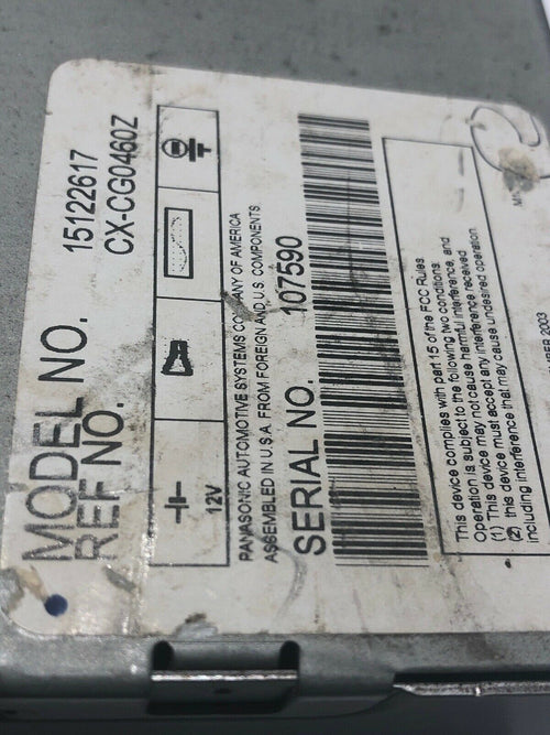 2003 2004 2005 2006 Cadillac Escalade 6 Disc CD Player Console Mounted OEM #63