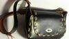 WOMEN'S BLACK GENUINE LEATHER PURSE NON BRAND, SIZE 3X11X8, STROP 16 INCHES