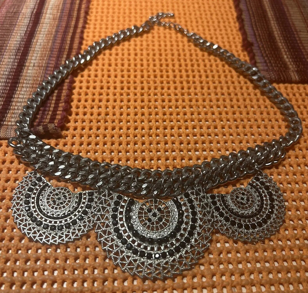 Silver Tribal Costume NECKLACE CHOKER JEWELLERY by Brightsun