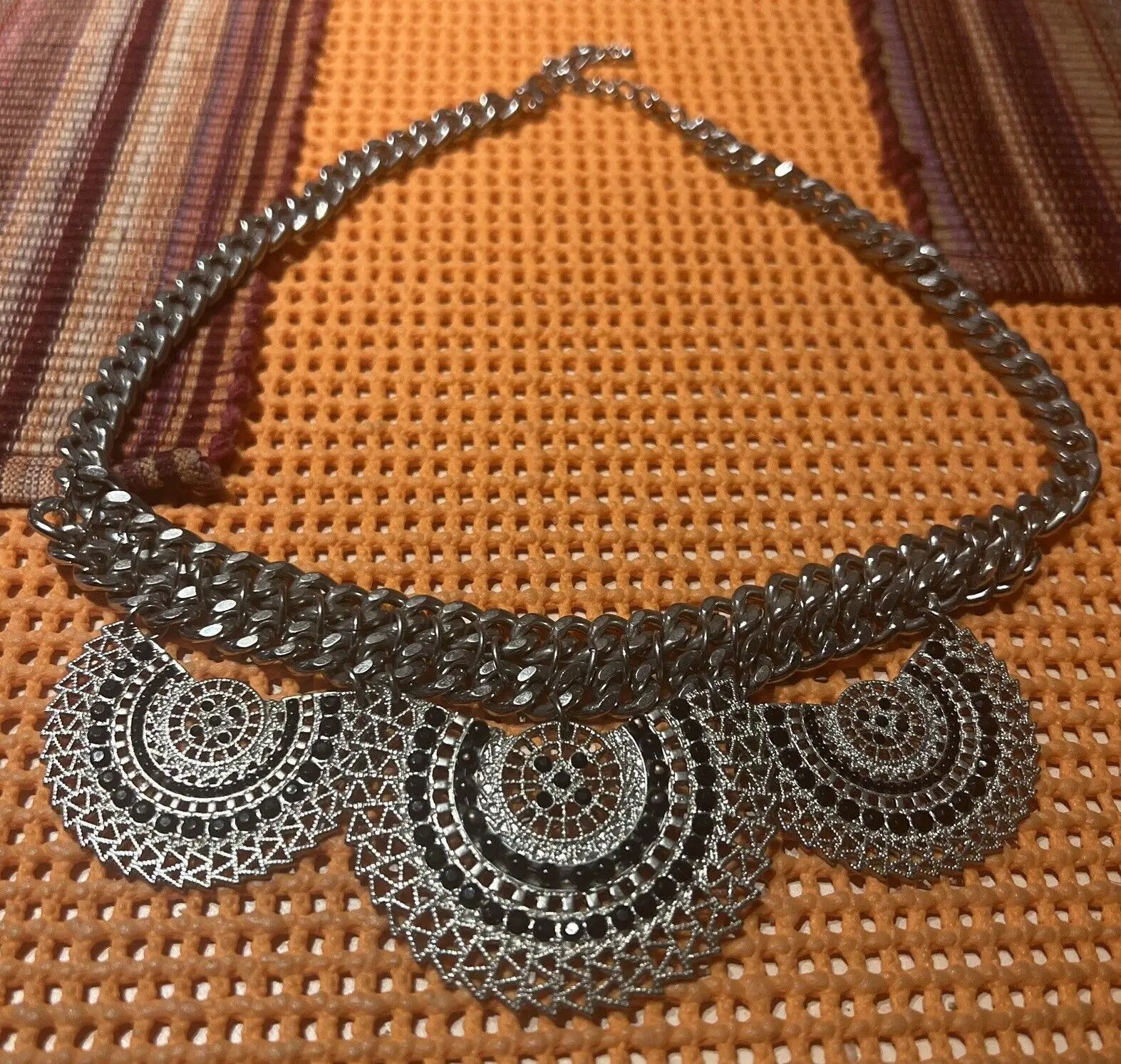 Silver Tribal Costume NECKLACE CHOKER JEWELLERY by Brightsun