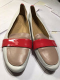 Ivanka Trump Women's Nude, Whit And Orange Loafer Flats