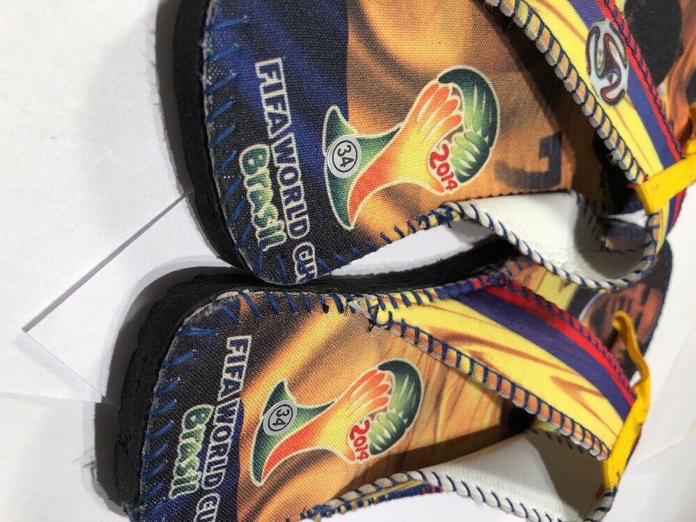 NEW USA Flag FIFA World Cup Brasil Adult Beach Flip Flops Sandals Kids Size 34