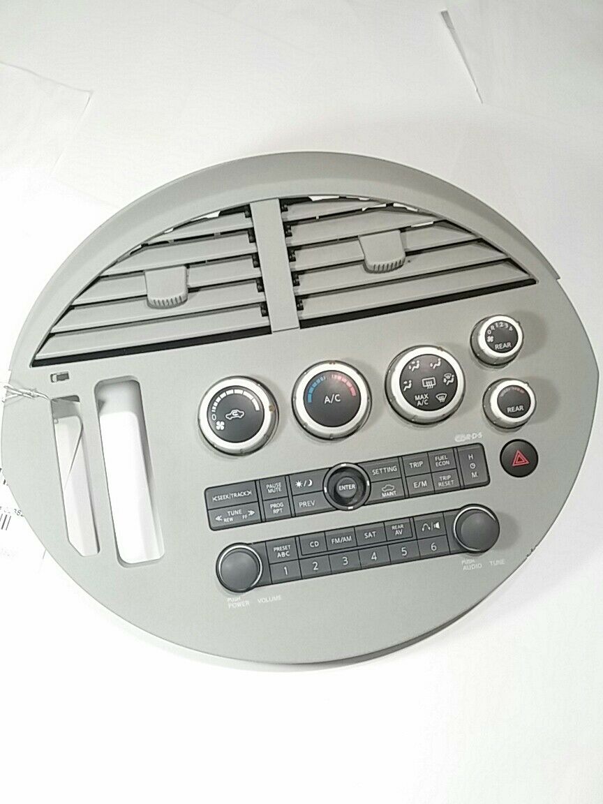 2004-06 Nissan Quest AC HEATER TEMPERATURE CLIMATE CONTROL STEREO hazard bezel