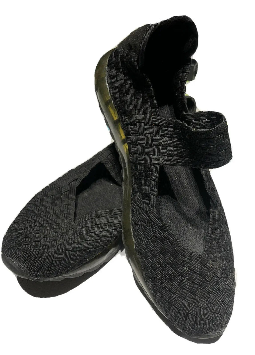 Bernie Mev Womens Shoes Mary Janes EU 37 US 6 Black Basket Weave Heels 5330 by Bernie Mev