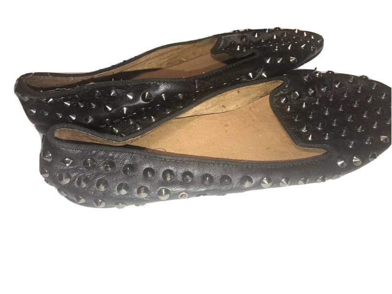 Aldo Black Studded Casual Flats Size 7.5 EU 38