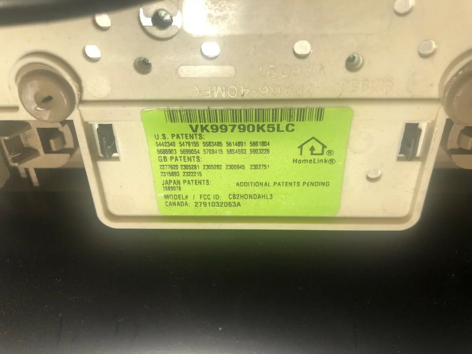 Acura TL Front Dome Light Lamp Sunglasses Bin 03 - 07 #2174 by Honda