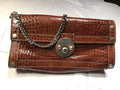 Michael Kors Brown Leather Small Shoulder Bag with Chain Strap