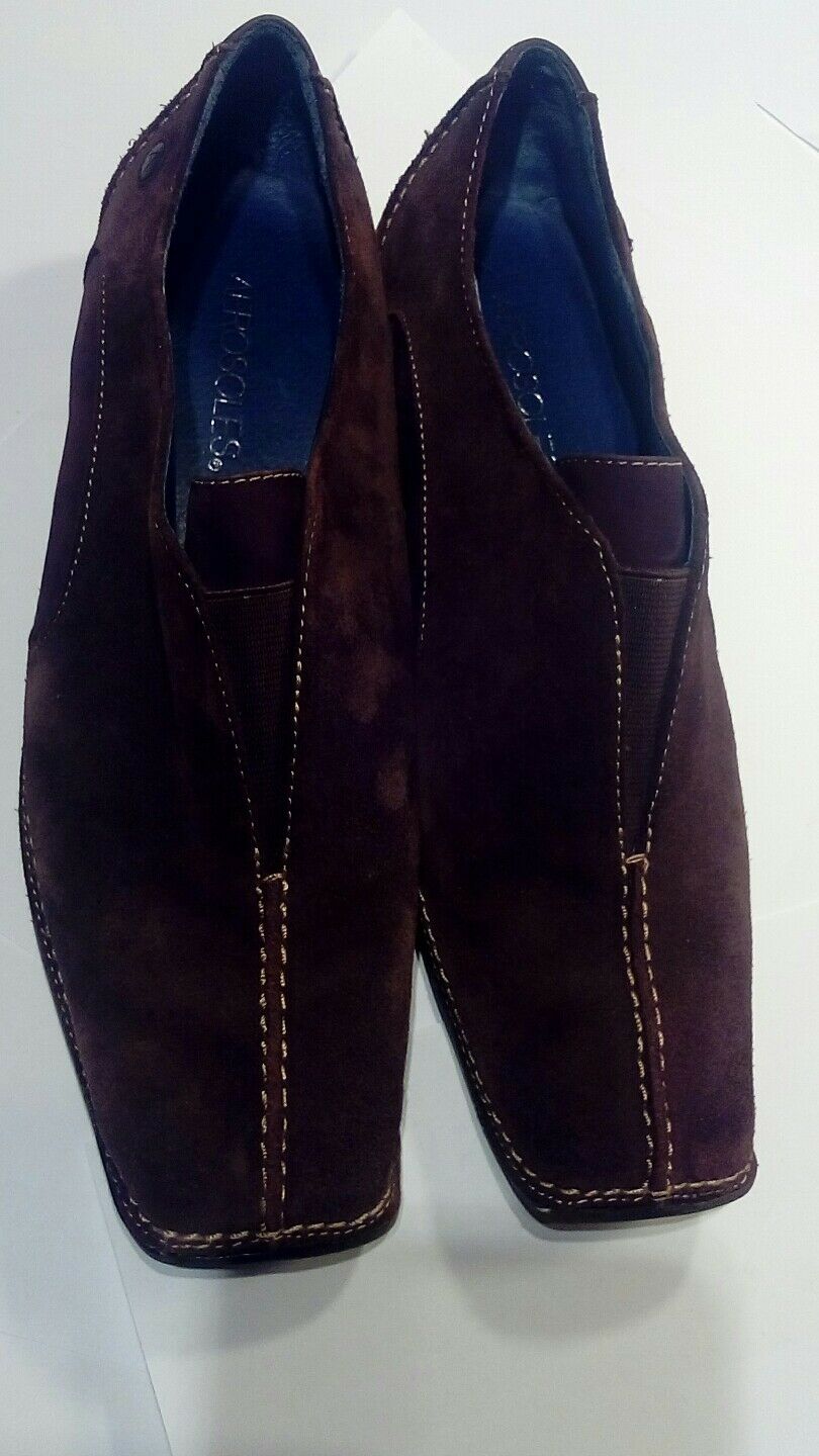 AEROSOLES WOMEN'S BROWN SUEDE FASHION FLATS SHOES SIZE 7M