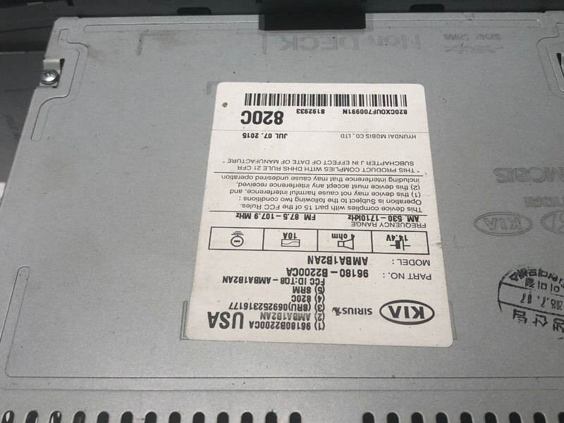15 16 Kia Soul Radio Mp3 Sirius Player Bluetooth 96180-B2200CA LE014