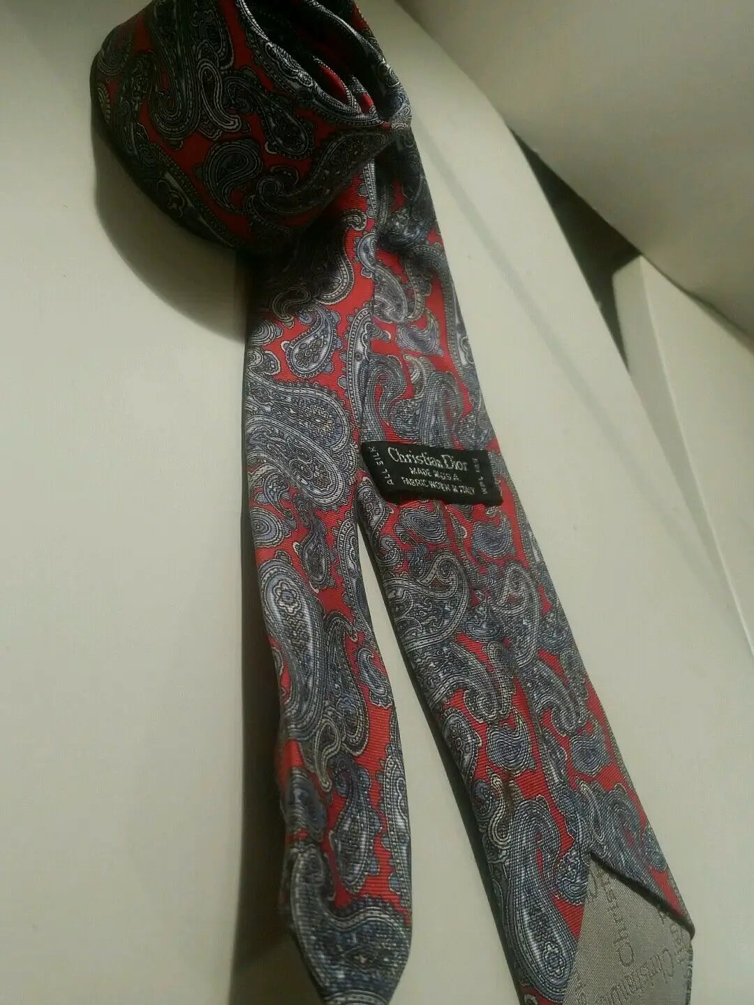 Christian dior multi colored paisley print stunner tie. by Christian Dior