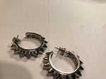 Silver Hoop Studded Earrings