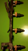 Premium 1990-95 VOLVO 740 OEM FUEL RAIL w/ four genuine injectors GOOD CONDITION