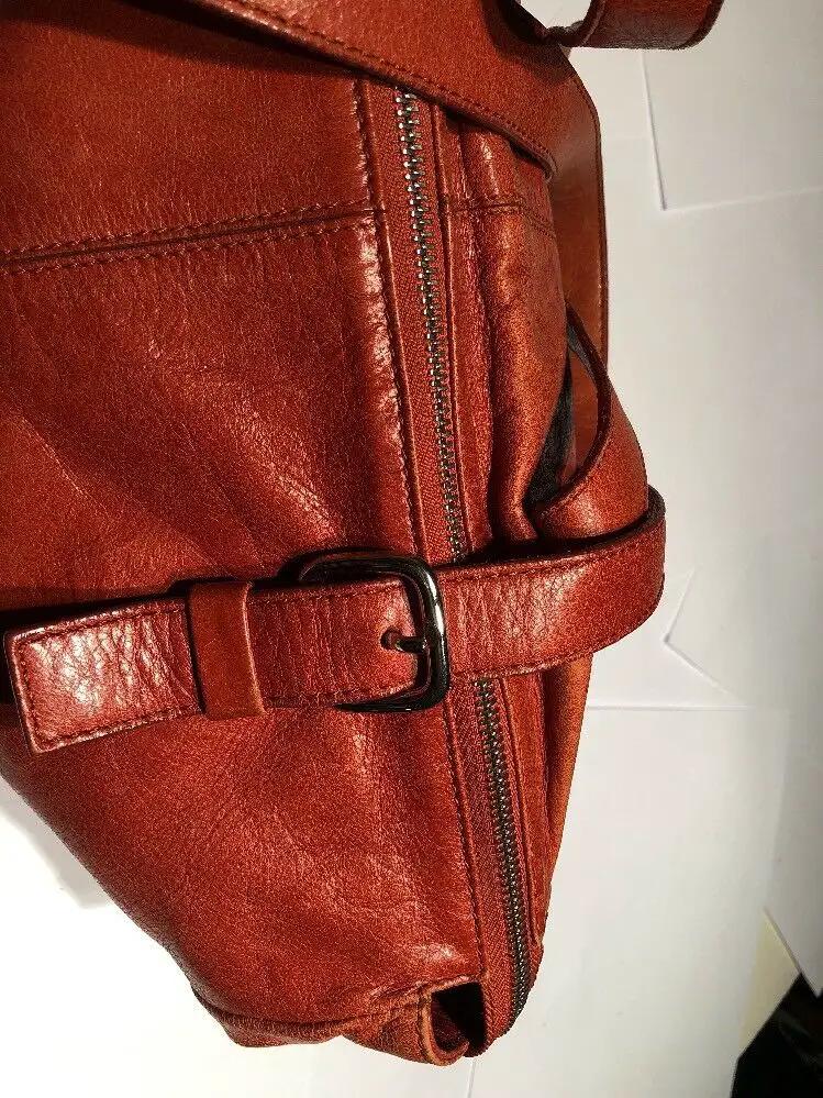 Francesco Biasa Orange Leather Satchel Bag by Francesco Biasia