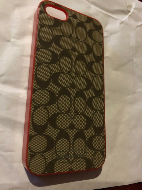 Coach Vintage Cell Phone Case Signature Brown