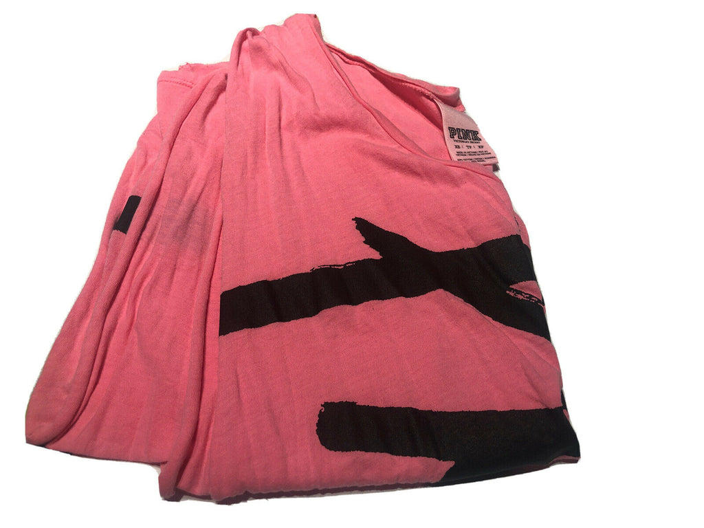 1 PINK Victoria Secret Size XS/S Womens Sleeveless Pink Logo Tank Top Shirt PINK