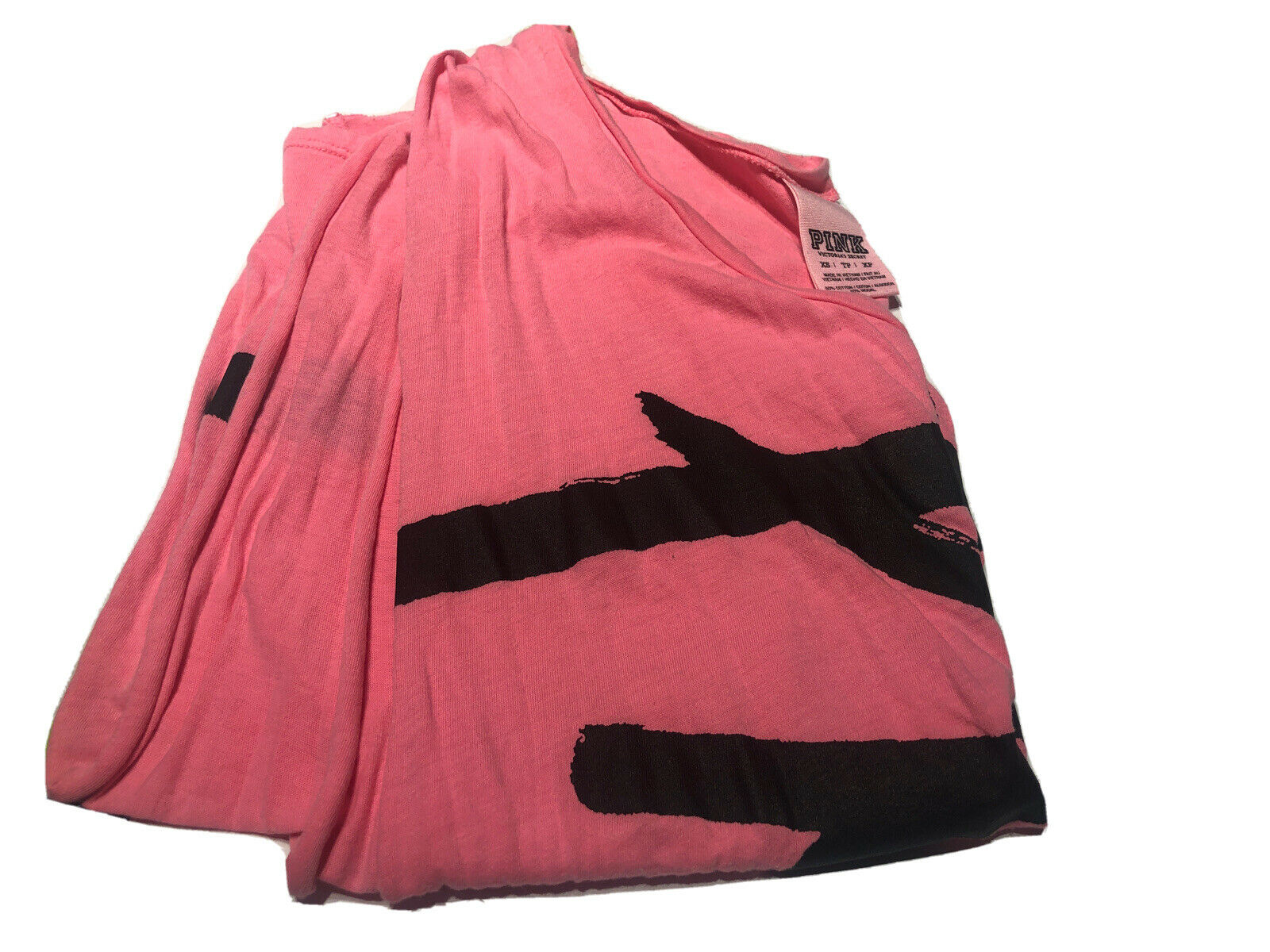 1 PINK Victoria Secret Size XS/S Womens Sleeveless Pink Logo Tank Top Shirt PINK