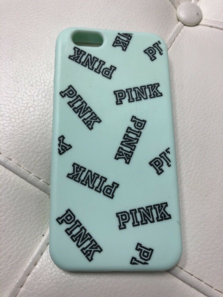 Victoria Secret PINK Mint Green With Aztec Print Silicone Iphone 5/5s Case