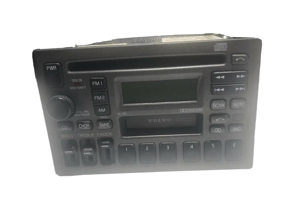 97-04 VOLVO 40 70 90 SERIES RADIO RECEIVER SC816 CASSETTE CD PLAYER w/out CODE by Volvo
