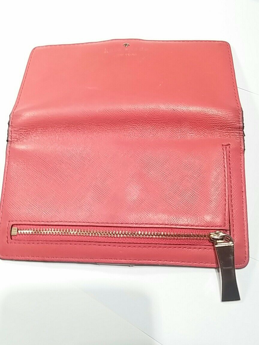 Kate Spade NY  Rouge Pink Stacy Cedar Street Snap Leather Wallet