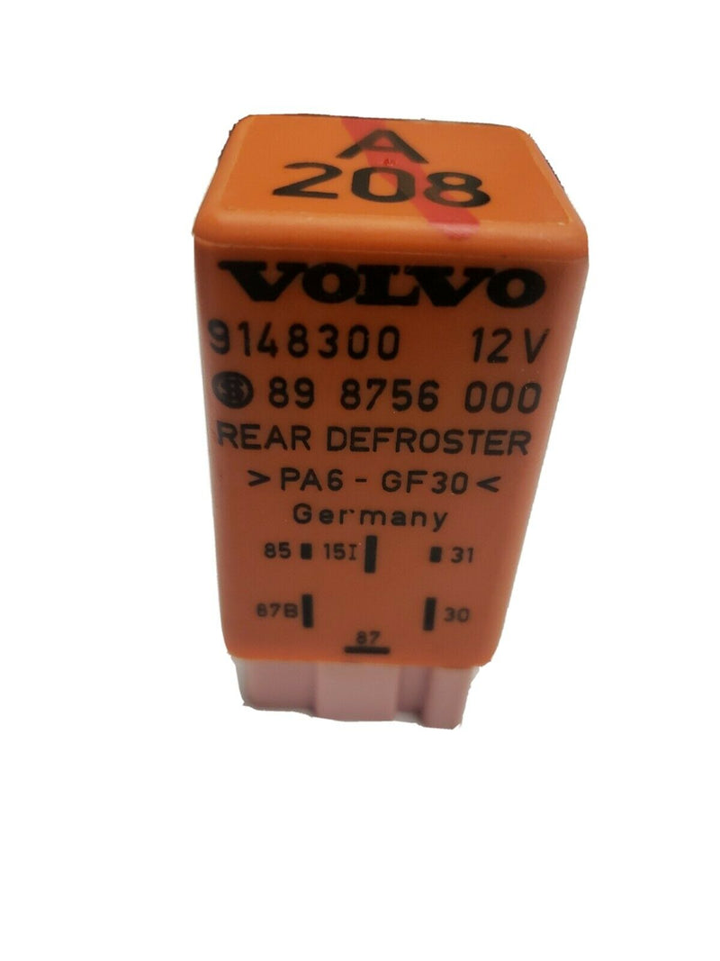 VOLVO REAR WINDOW DEFROSTER TIMER RELAY 9148300 A 208 898756000