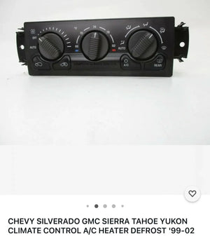 Chevy Silverado GMC Sierra Tahoe Yukon Climate Control AC Heater 1999 2002