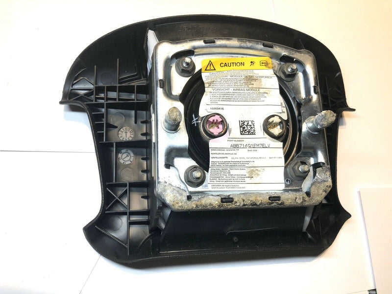2006-13 CHEVY IMPALA MONTE CARLO AIRBAG AIR BAG DRIVER WHEEL BLACK EMBLEM