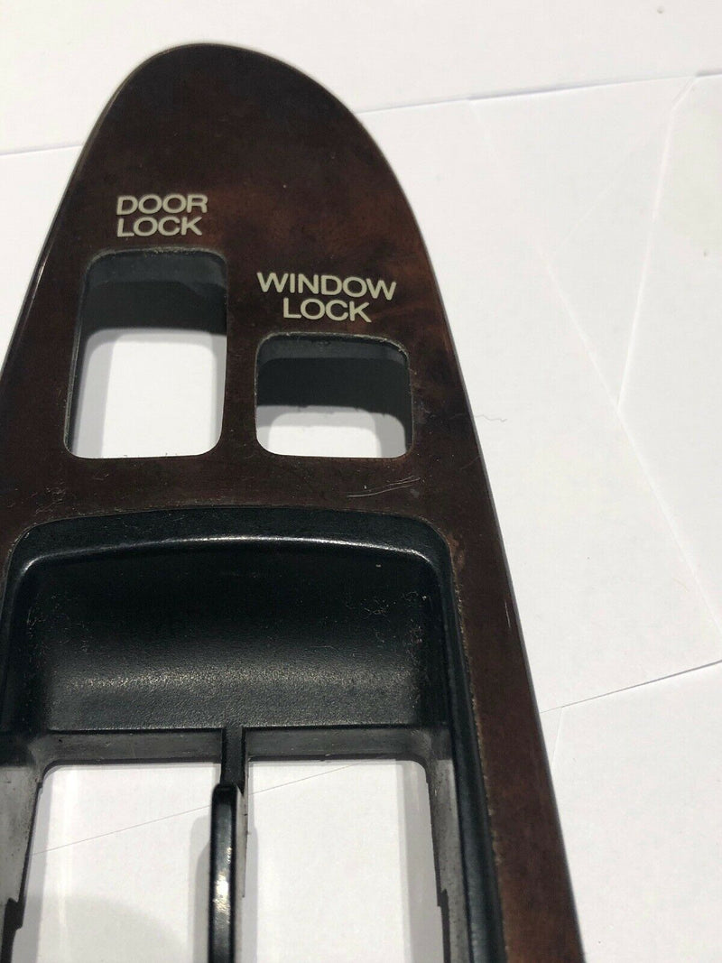 OEM 93-97 INFINITI J30 FRONT MASTER POWER WINDOW SWITCH WOOD TRIM BEZEL ONLY