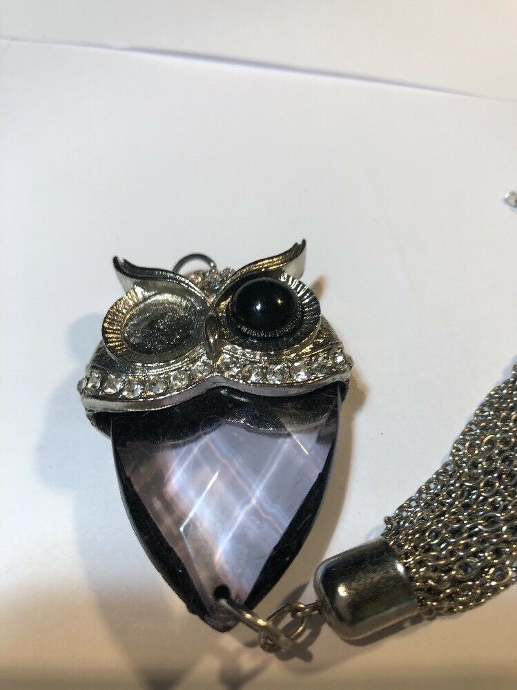 Vintage One Eye Owl Pendant