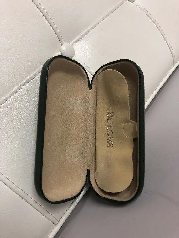 BULOVA Gray Sunglass Empty Case ONLY Eyeglass Clamshell White by Bulova