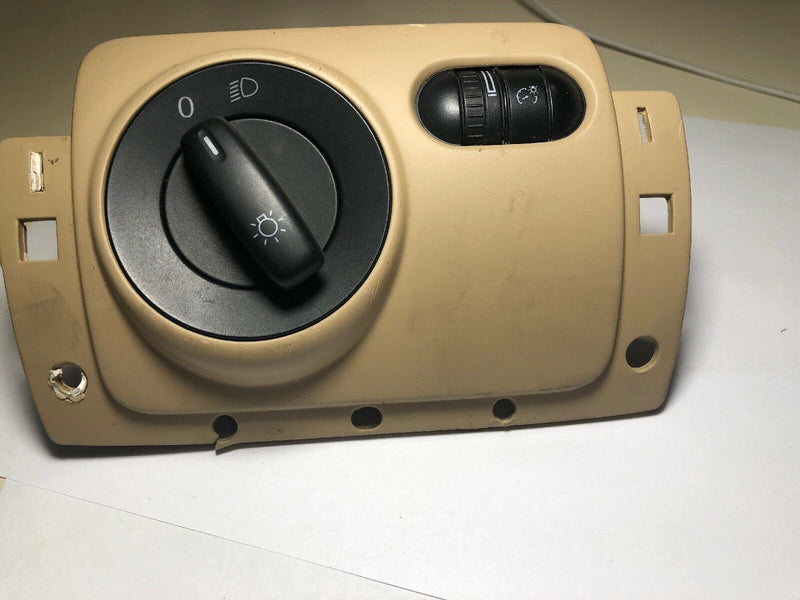 Vw Jetta 06-09 Mk5 Dark Beige Lower Dash Piece Headlight Switch Housing